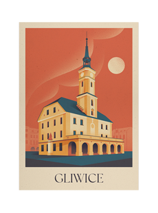 Plakat Gliwice ilustracja