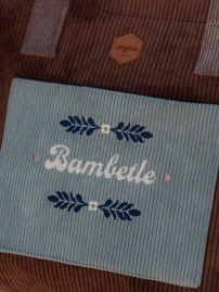 Tasza sztruksowo bambetle - brąz