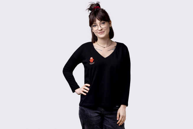 longsleeve babski z haftem bebok