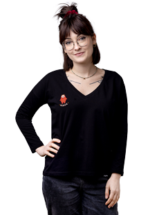 longsleeve babski z haftem bebok