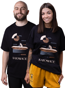 Koszulka Katowice uniseks czorno