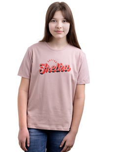 Koszulka Frelka bajtlowo różowo - retro