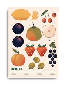Plakat owoce